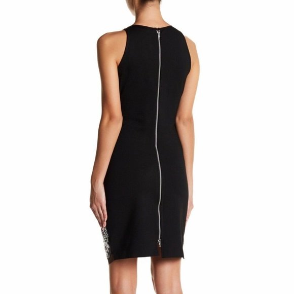 Alexia Admor Sequin Embroidered Dress Back Zip NEW Embellished Silver Black 🎉HP - Picture 4 of 17